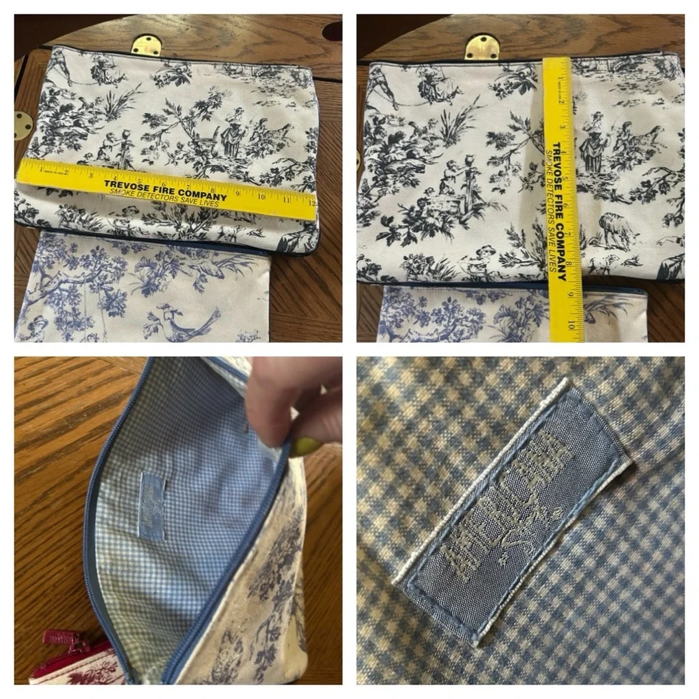 Toile Print Pouch Set